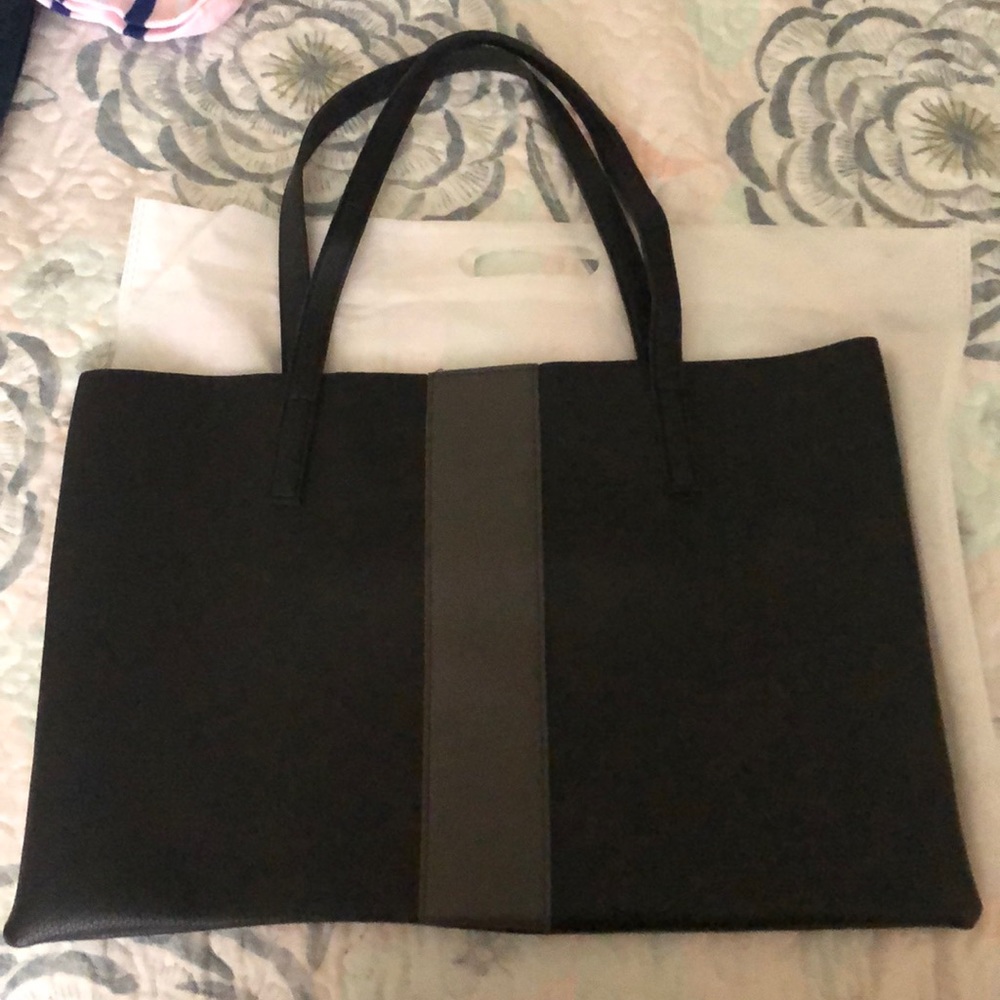 Vince Camuto vegan leather tote in black